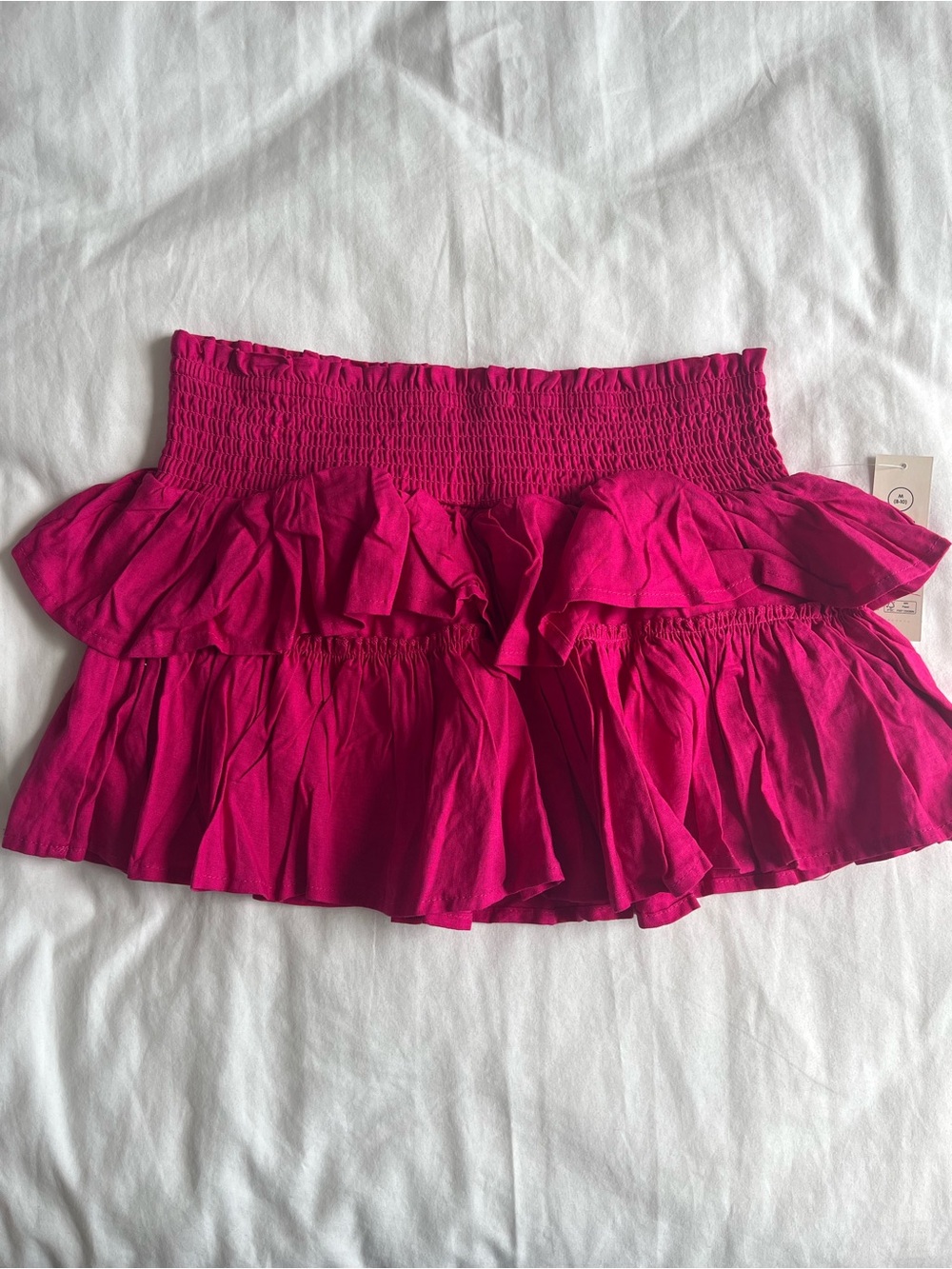 Fuchsia Tiered Ruffle Mini Skirt - Women